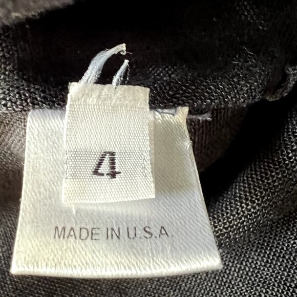 Nomia Linen Minimalist Wide Leg Jumpsuit Black Size 4 Lagenlook Quiet Luxury - Picture 7 of 10